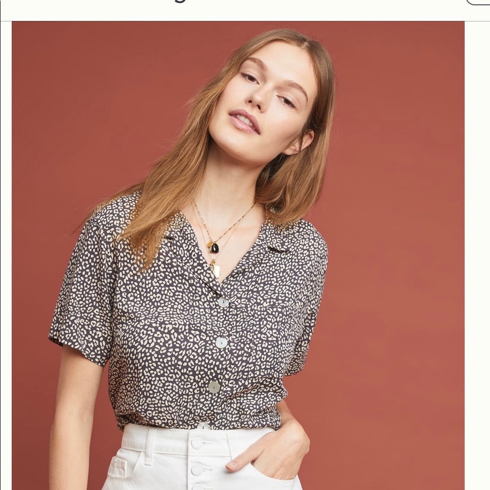 Beach Gold for Anthropologie Buttondown Shirt